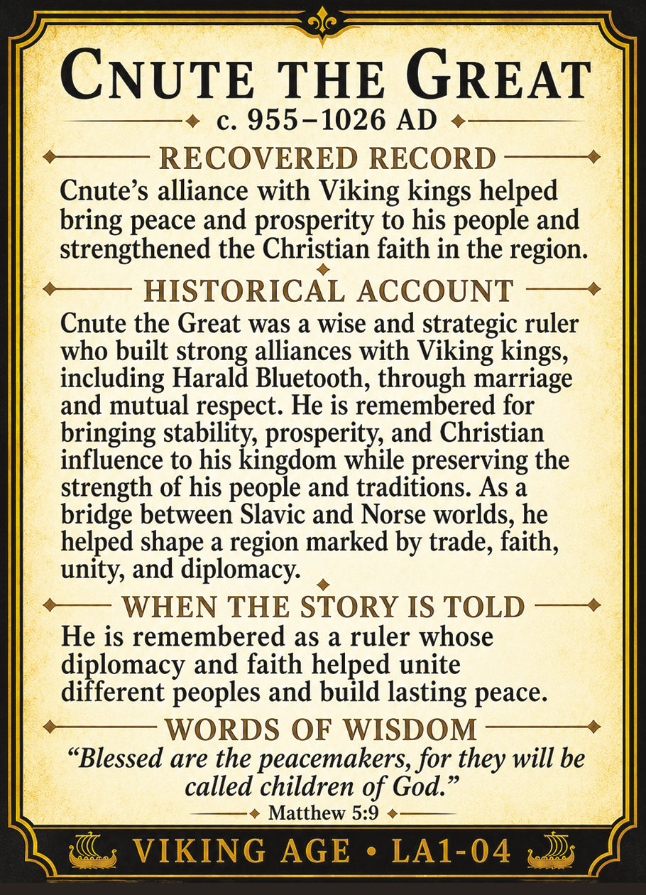 Cnut the Great – Vikings Series | Official Renaissance Collector Card