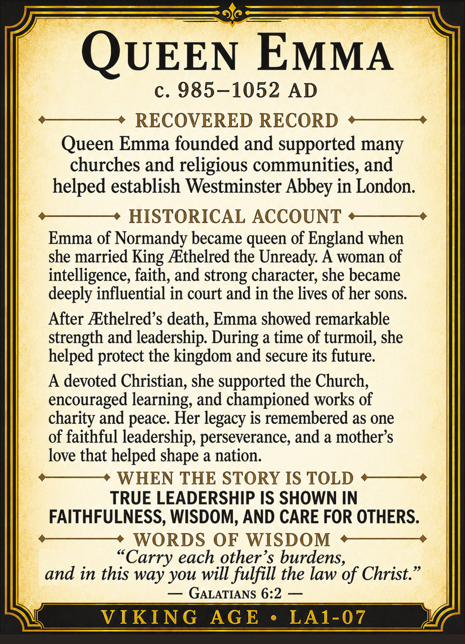 Queen Emma of Normandy – Vikings Series | Official Renaissance Collector Card