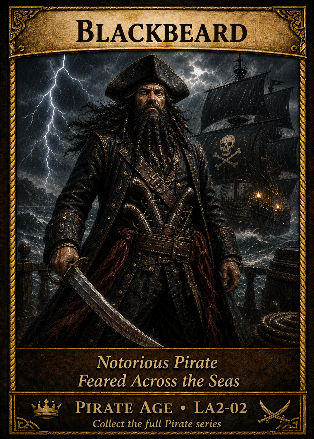 Blackbeard (Edward Teach) – Pirates Series | Official Renaissance Collector Card