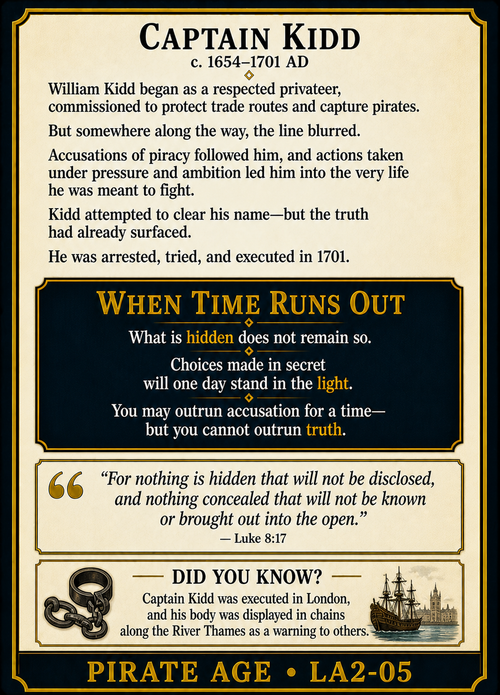Captain William Kidd – Pirates Series | Official Renaissance Collector Card