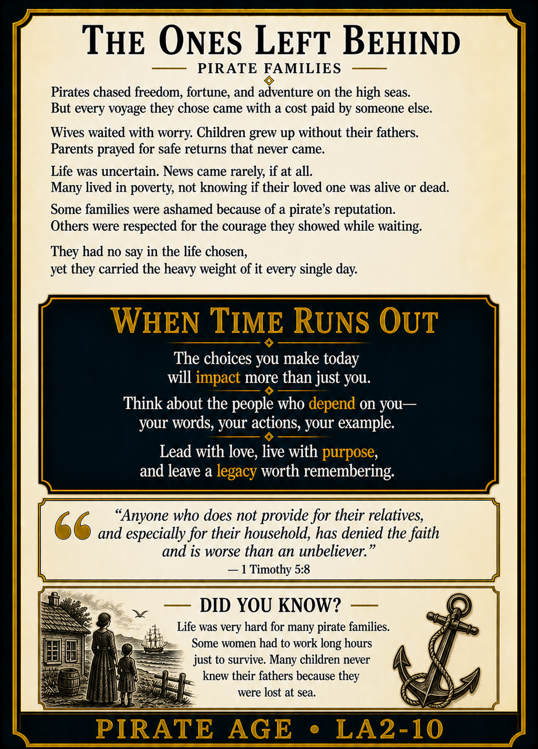 The Family Left Behind – Pirates Series | Official Renaissance Collector Card