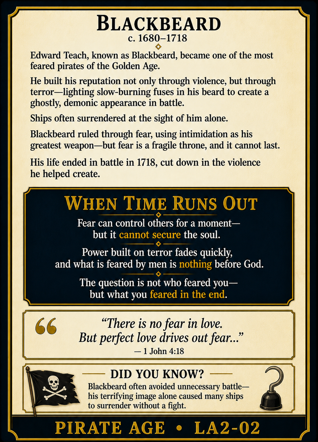 Blackbeard (Edward Teach) – Pirates Series | Official Renaissance Collector Card