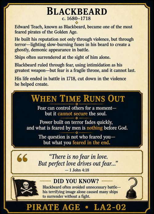 Blackbeard (Edward Teach) – Pirates Series | Official Renaissance Collector Card