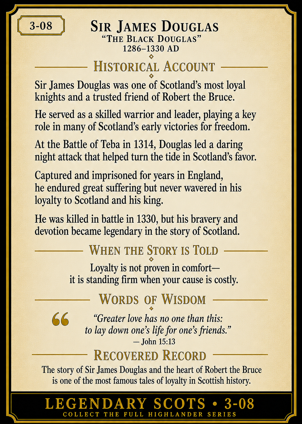 Legendary Scots Series Pack – Official Renaissance Collector Cards