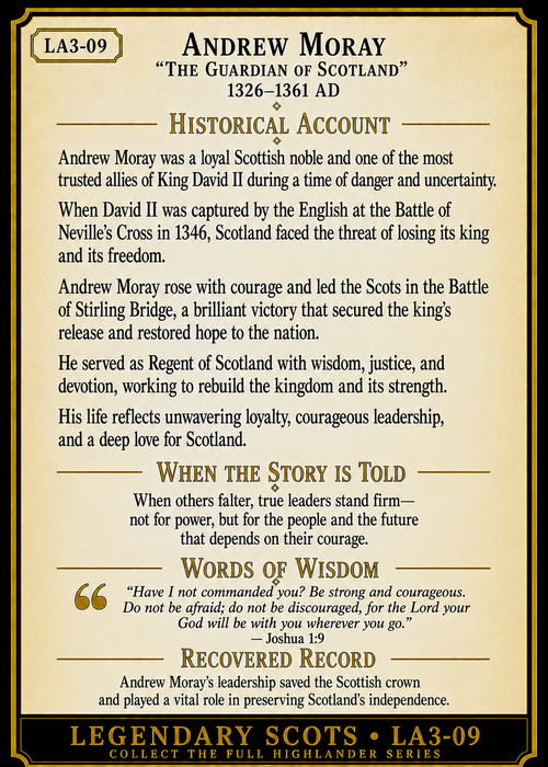 Andrew Moray – Legendary Scots Series | Official Renaissance Collector Card