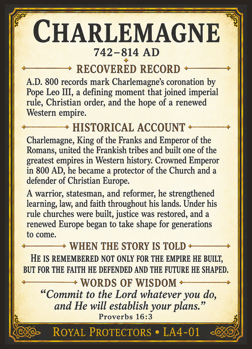 Charlemagne – Royal Protectors Series | Official Renaissance Collector Card