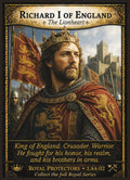 Richard I of England (The Lionheart) – Royal Protectors Series | Official Renaissance Collector Card
