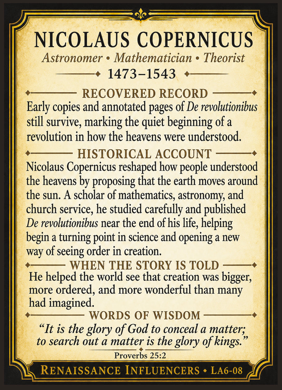 Nicolaus Copernicus – Renaissance Influencers Series | Official Renaissance Collector Card