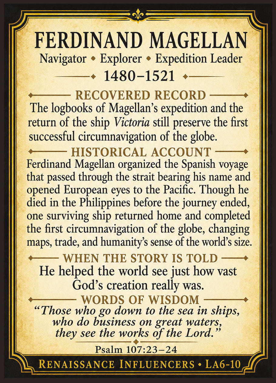 Ferdinand Magellan – Renaissance Influencers Series | Official Renaissance Collector Card