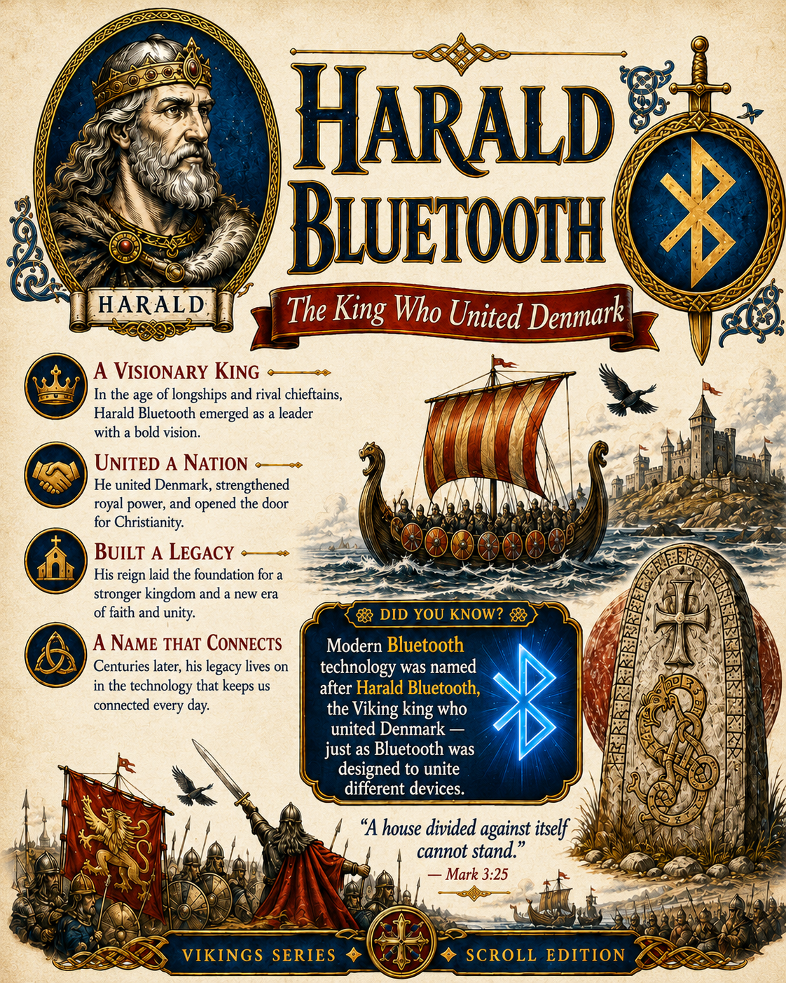 King Harald Bluetooth – Vikings Series | Official Lost Archives Scroll Edition