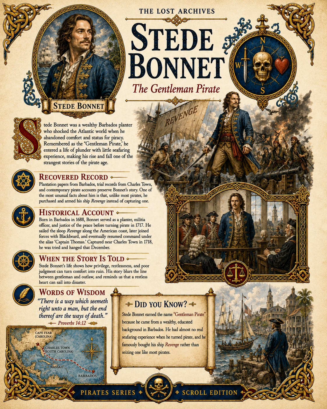 Stede Bonnet – Pirates Series | Official Lost Archives Scroll Edition