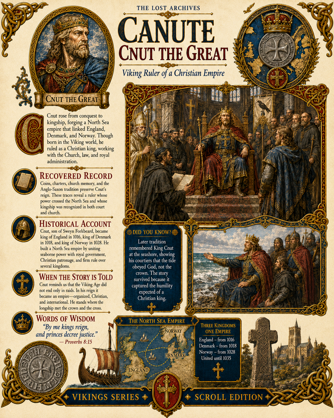 Cnut the Great – Vikings Series | Official Lost Archives Scroll Edition