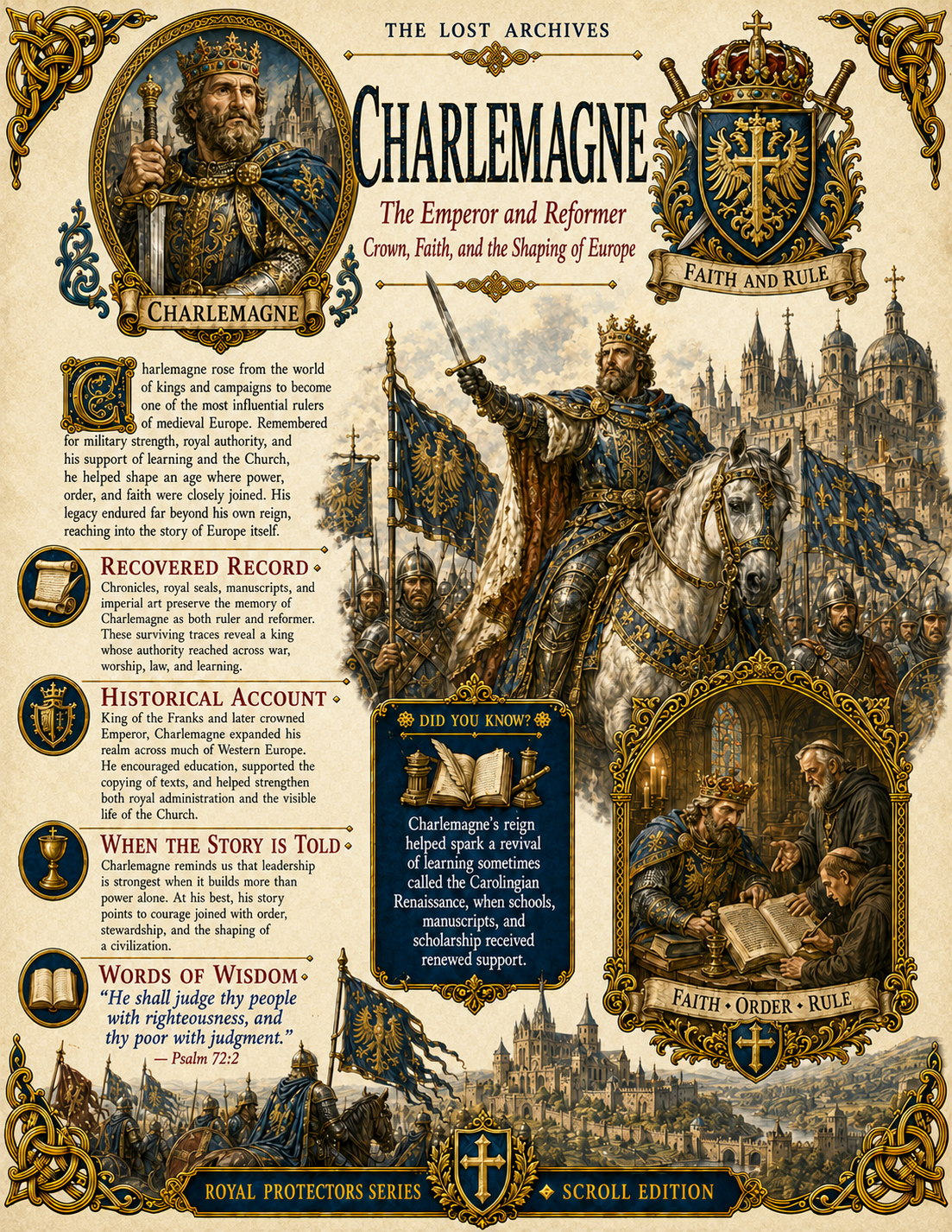 Charlemagne – Royal Protectors Series | Official Lost Archives Scroll Edition