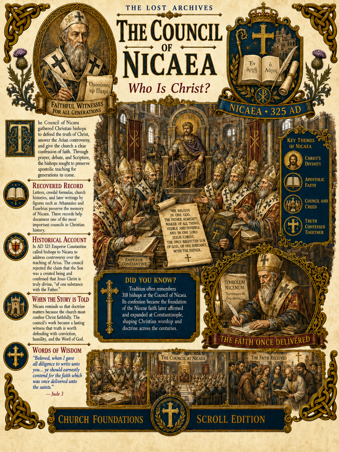 The Council of Nicaea – Church Foundations Series | Official Lost Archives Scroll Edition