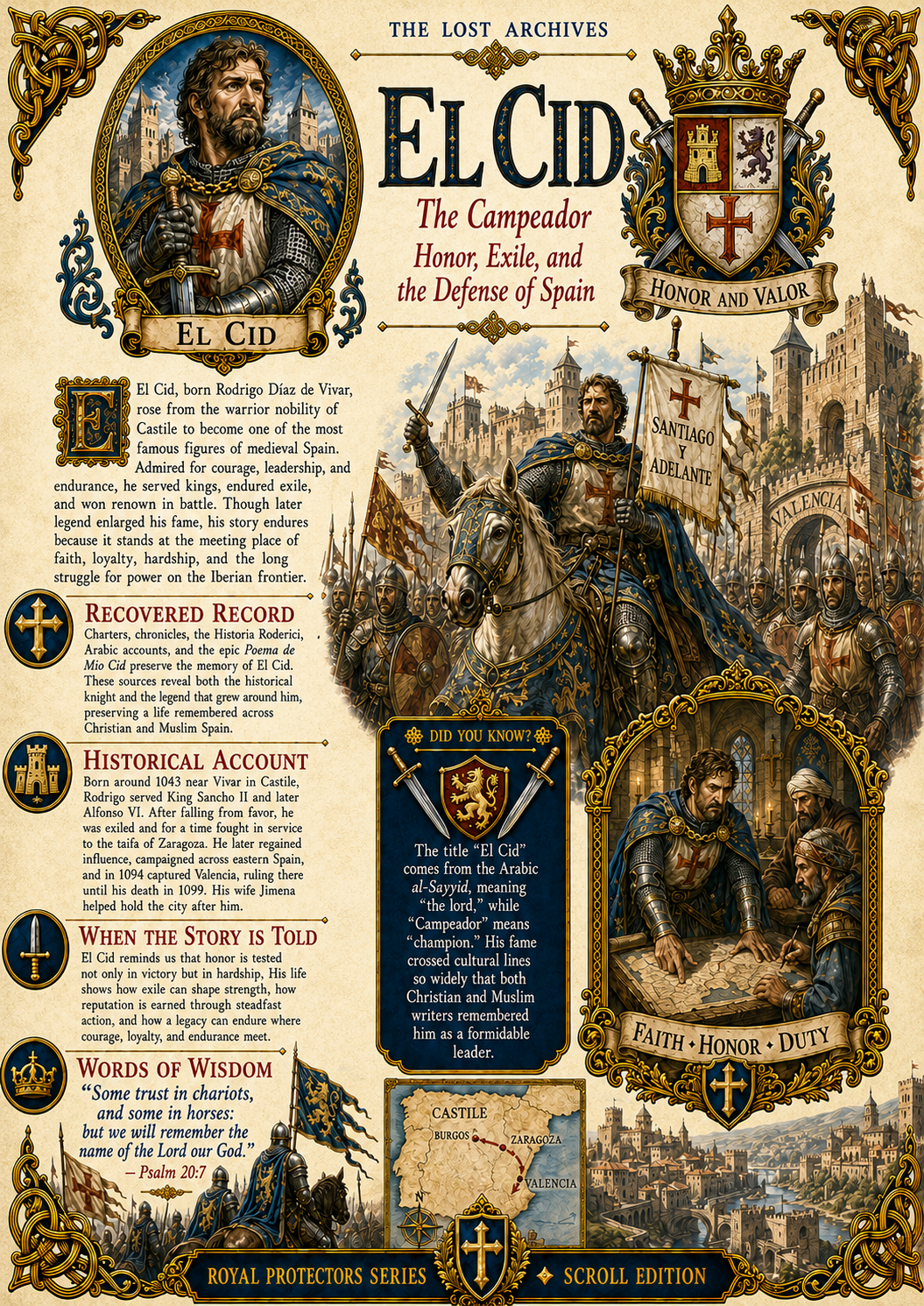 El Cid (Rodrigo Díaz de Vivar) – Royal Protectors Series | Official Lost Archives Scroll Edition