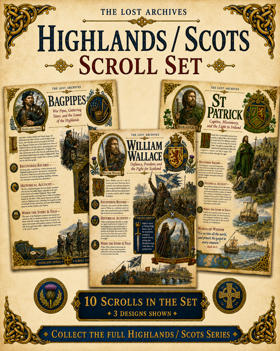 Legendary Scots Series Scroll Set – Official Lost Archives Scroll Edition