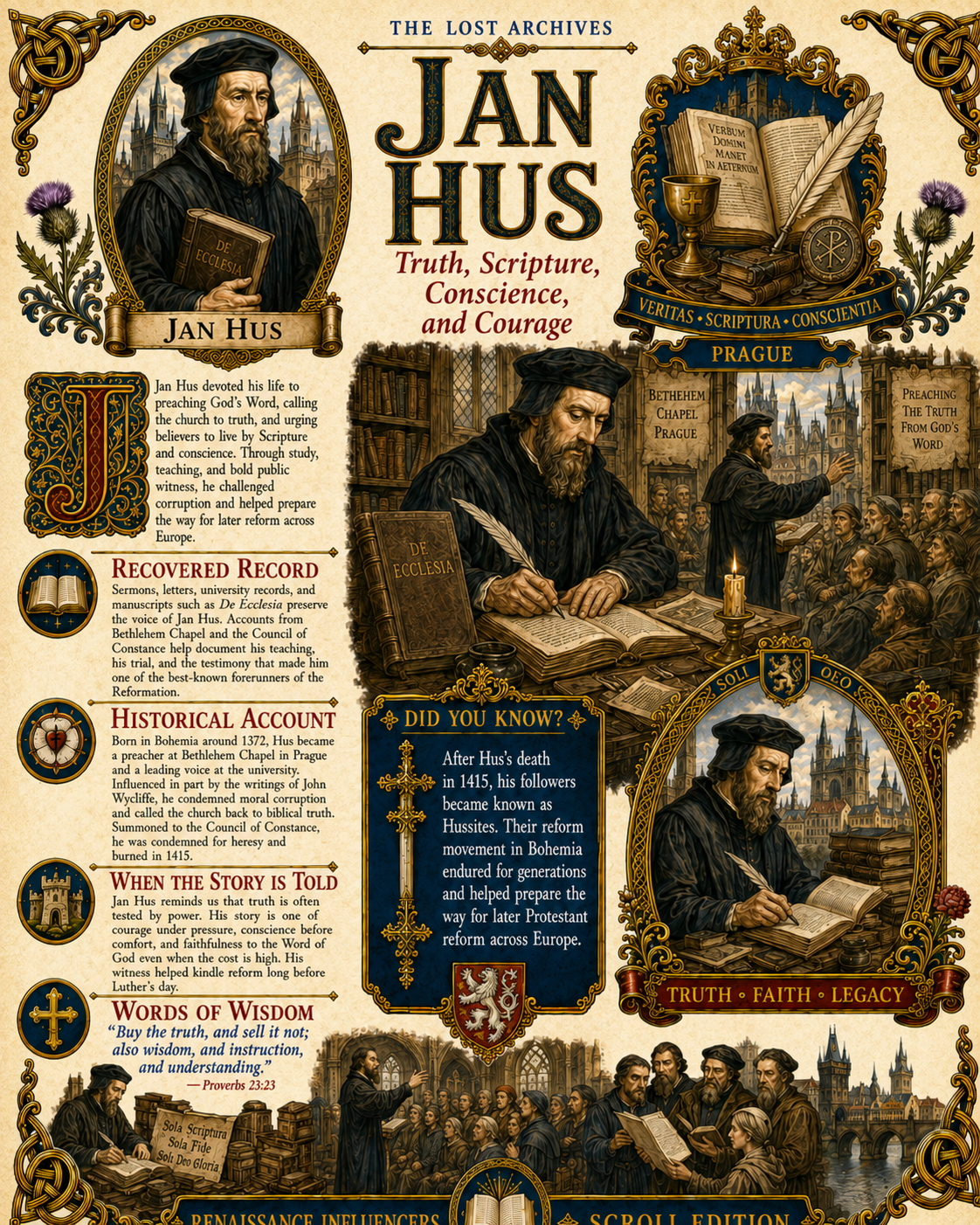 Jan Hus – Renaissance Influencers Series | Official Lost Archives Scroll Edition