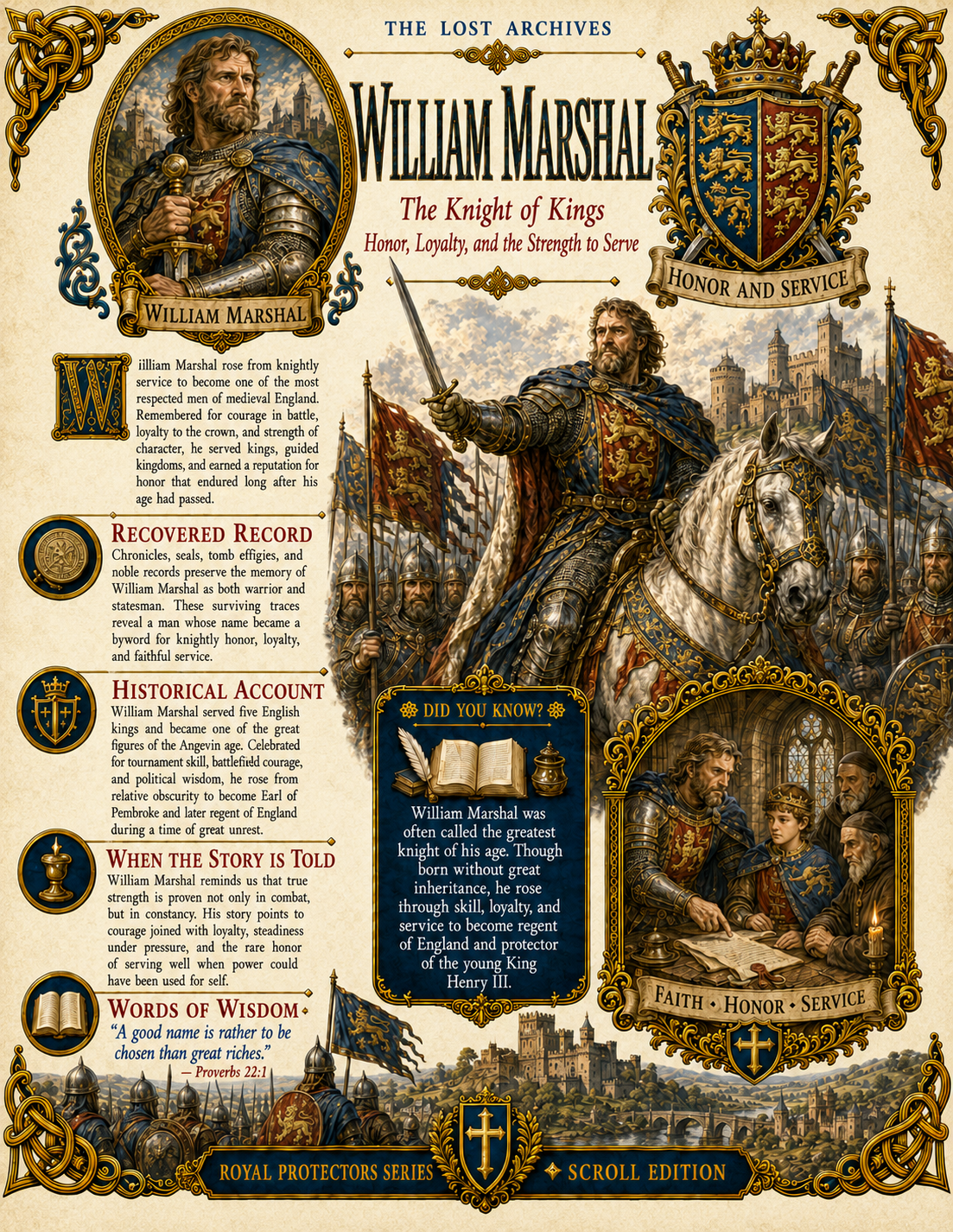 William Marshal – Royal Protectors Series | Official Lost Archives Scroll Edition