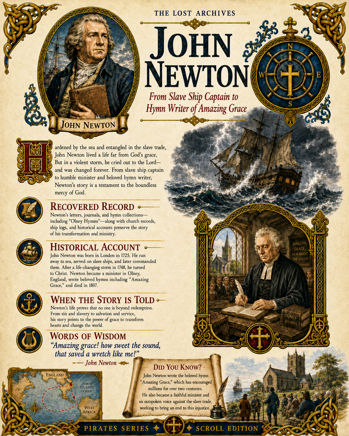 John Newton – Pirates Series | Official Lost Archives Scroll Edition