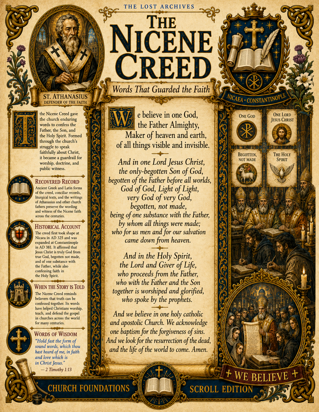 The Nicene Creed – Church Foundations Series | Official Lost Archives Scroll Edition