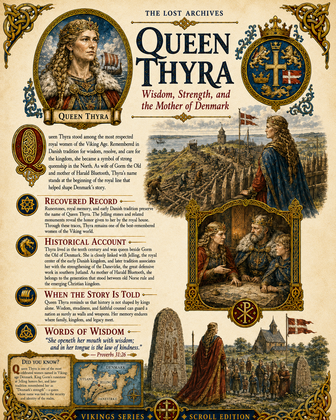 Queen Thyra – Vikings Series | Official Lost Archives Scroll Edition