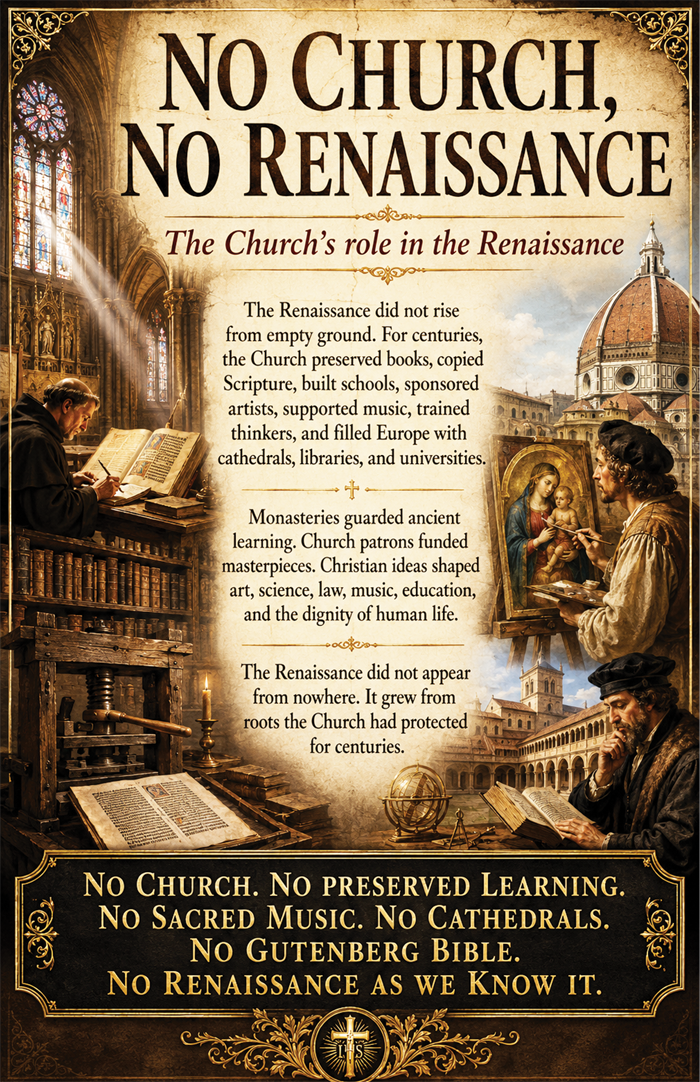No Church, No Renaissance – The Church’s Role in the Renaissance Poster