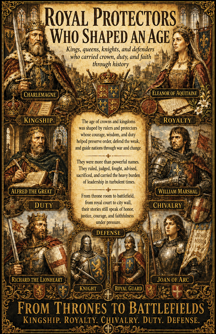 Royal Protectors Who Shaped an Age – Series Collage Poster