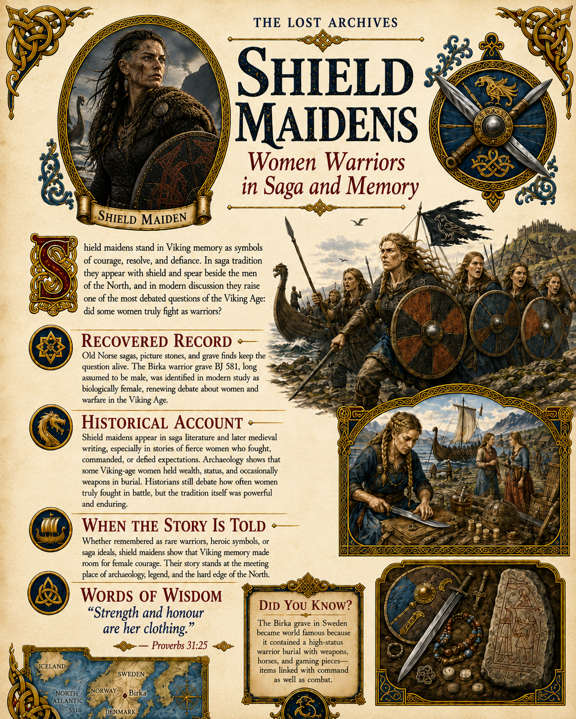 The Shield Maiden – Vikings Series | Official Lost Archives Scroll Edition
