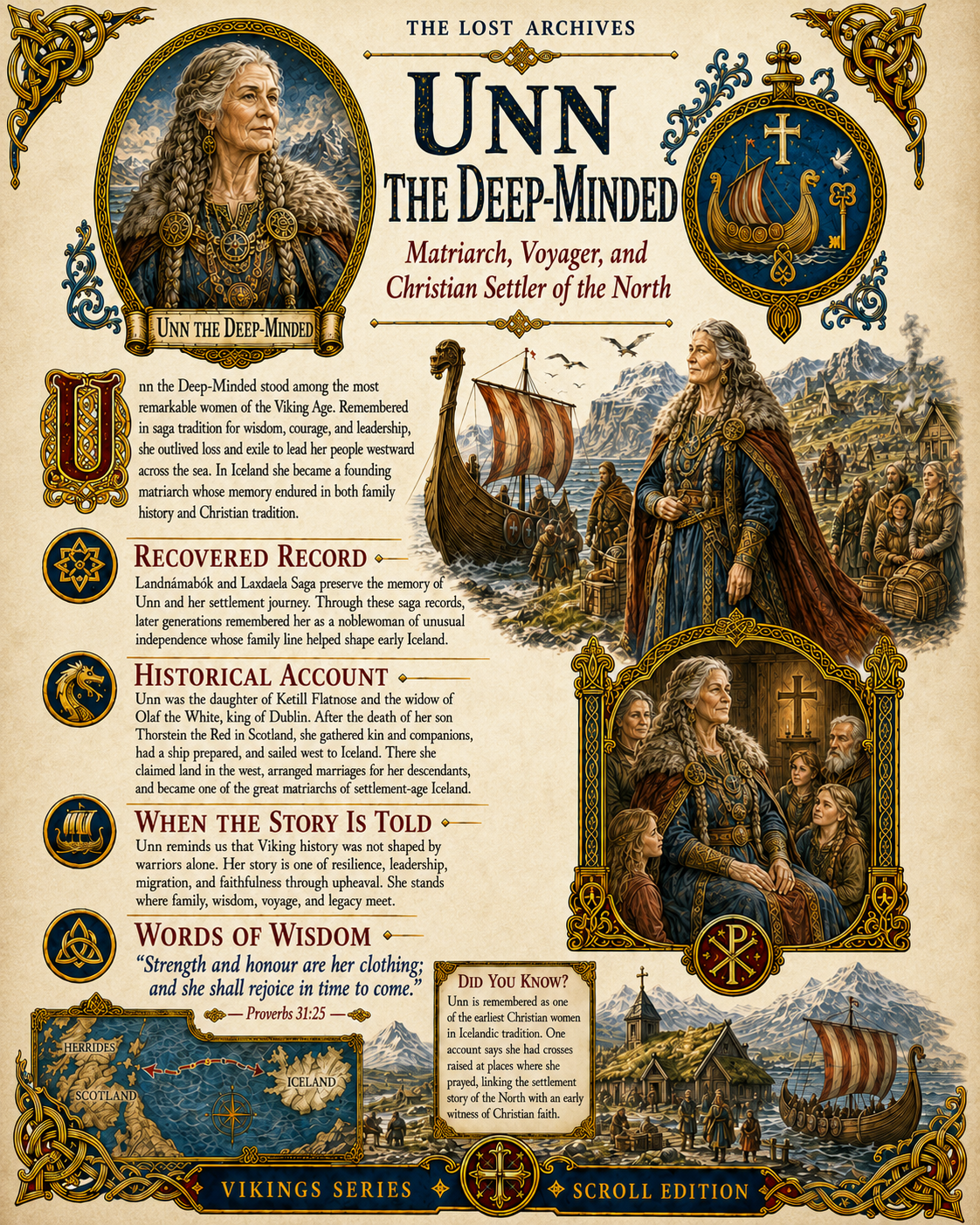 Unn the Deep-Minded – Vikings Series | Official Lost Archives Scroll Edition