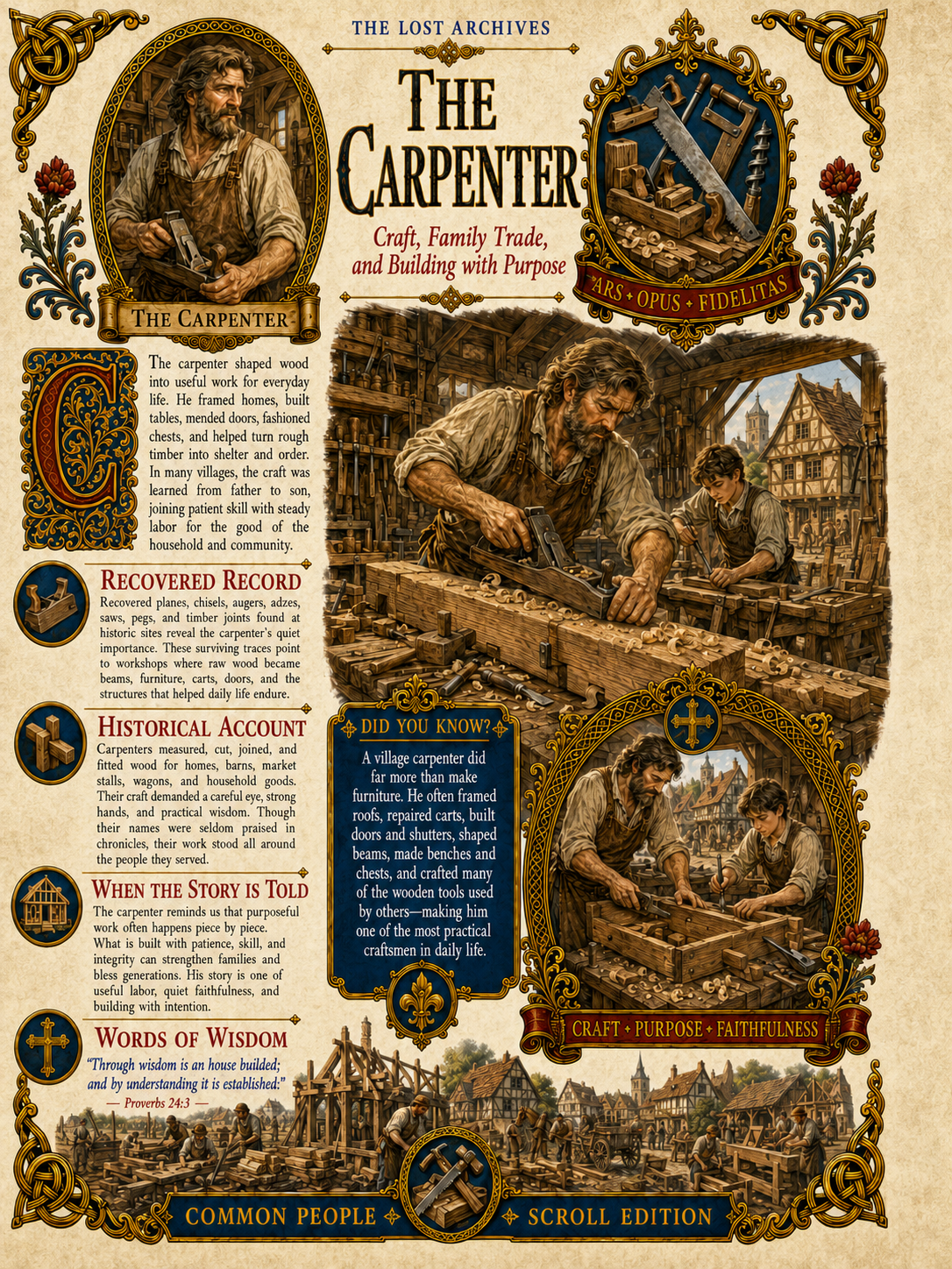 The Carpenter – Craft, Family Trade, and Building with Purpose | Common People Series | Lost Archives Scroll