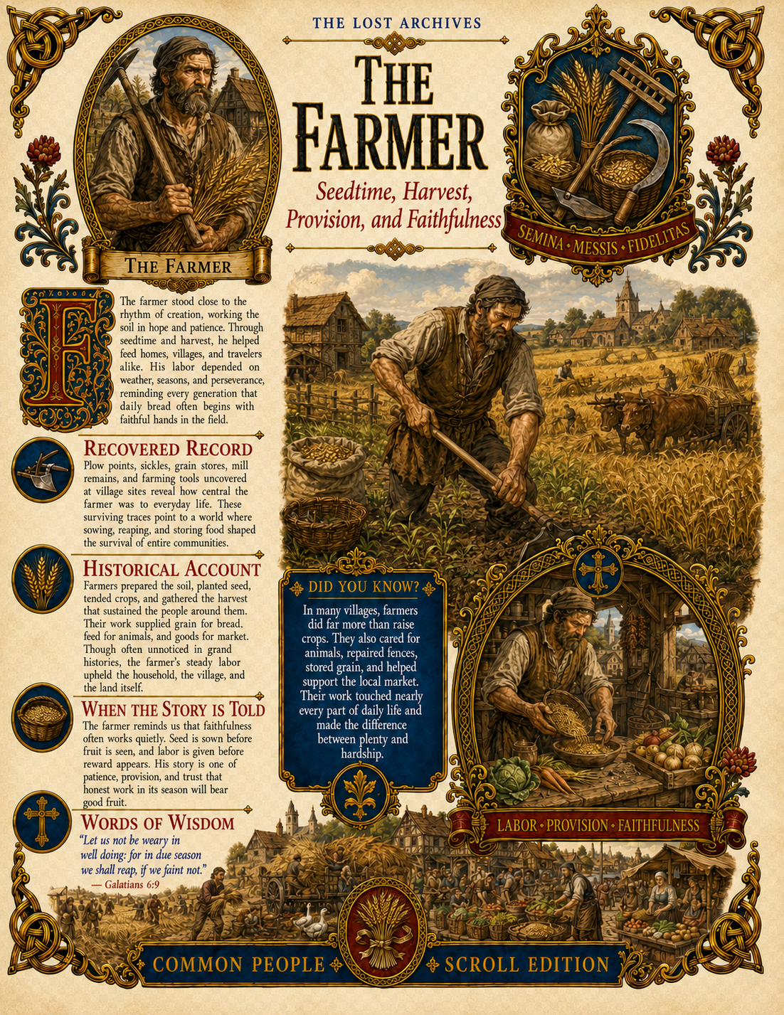 The Farmer – Seedtime, Harvest, Provision, and Faithfulness | Common People Series | Lost Archives Scroll