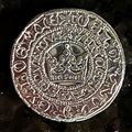 Crown side of a modern Prague Groschen replica coin