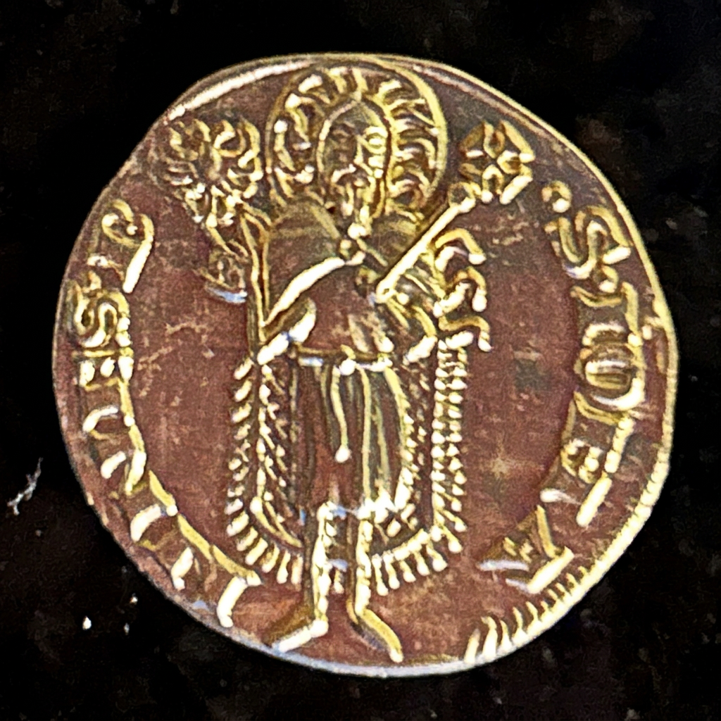 Saint John the Baptist on a Florentine florin replica coin