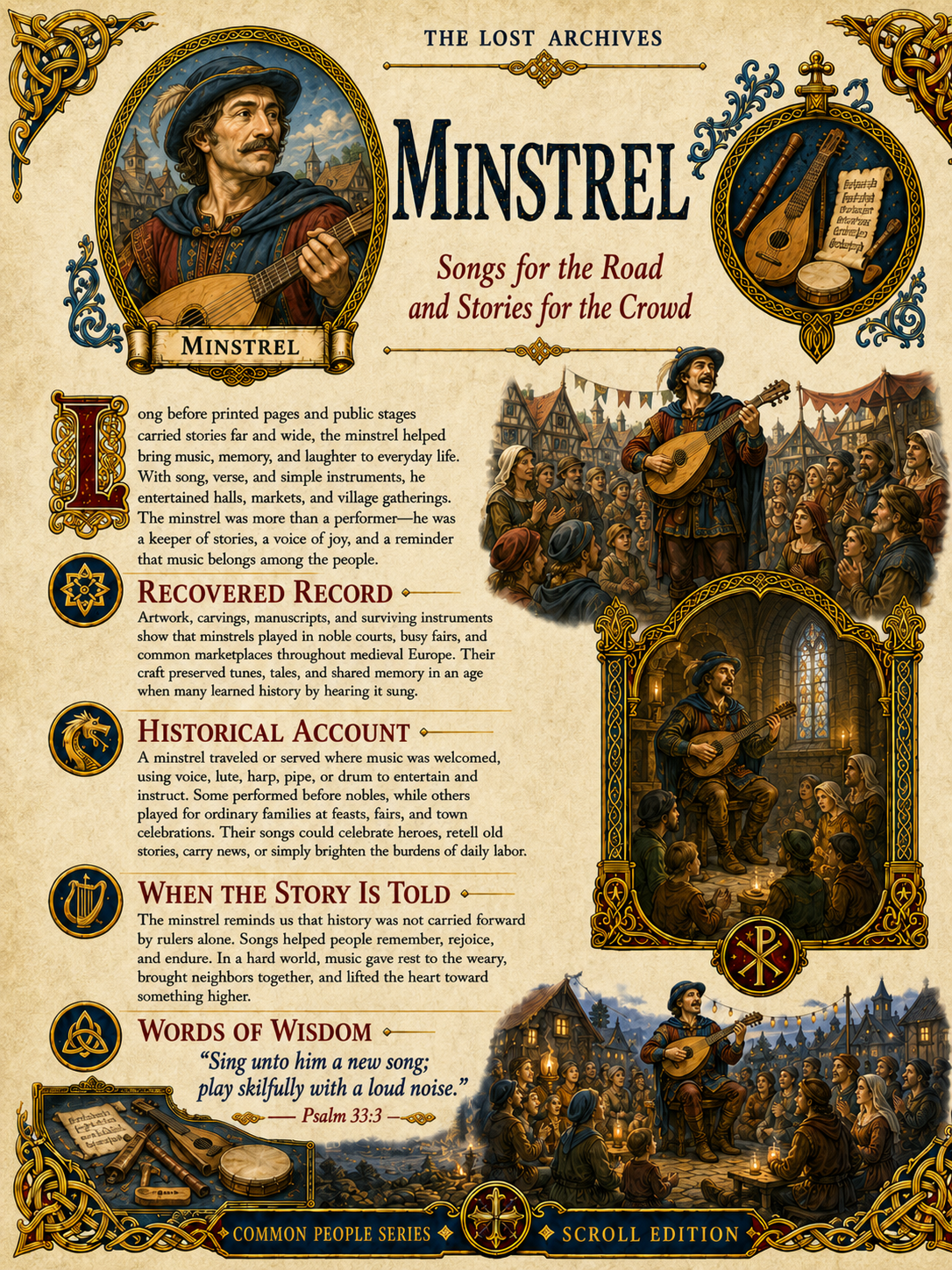 The Minstrel – Songs for the Road and Stories for the Crowd | Common People Series | Lost Archives Scroll
