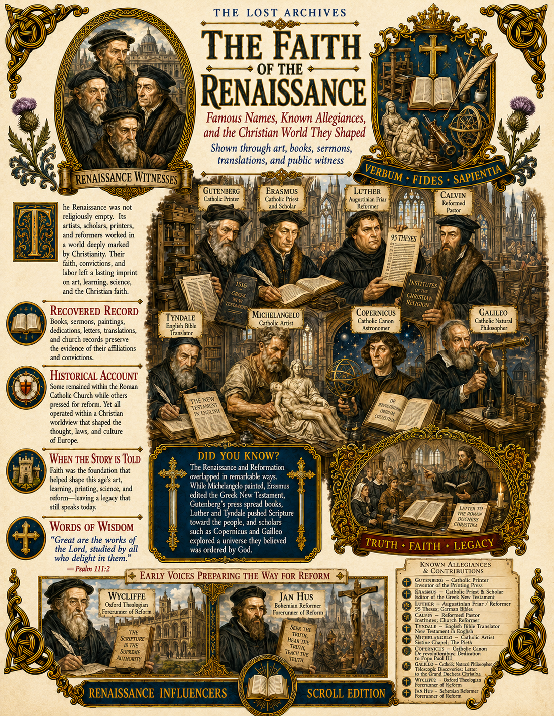 The Faith of the Renaissance – Renaissance Influencers Series | Official Lost Archives Scroll Edition