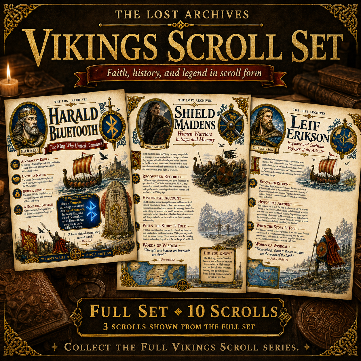 Vikings Series Scroll Set – Official Lost Archives Scroll Edition